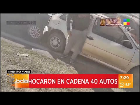 Santa Fe: chocaron en cadena 40 autos por una tormenta de viento