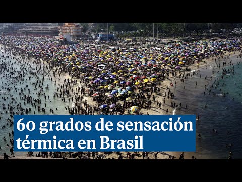 Río de Janeiro suma récords de calor y rompe la barrera de los 60 grados de sensación térmica