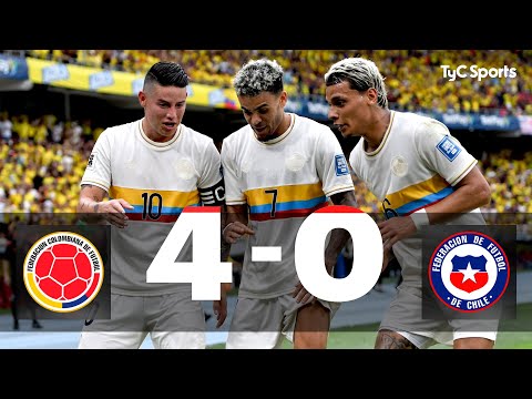 Colombia 4 - 0 Chile | Eliminatorias Sudamericanas al Mundial 2026 | Fecha 10