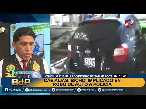 BDP Cae el 'bicho' implicado en robo de auto a policía