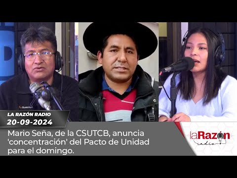 Mario Seña, de la CSUTCB, anuncia 'concentración' del Pacto de Unidad para el domingo.