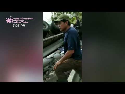 Vuelco de pesada rastra por imprudencia al volante en Pantasma, Jinotega - Nicaragua