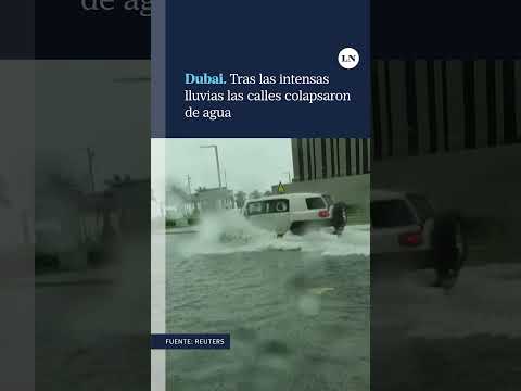 Tras las intensas lluvias las calles de Dubai colapsaron de agua