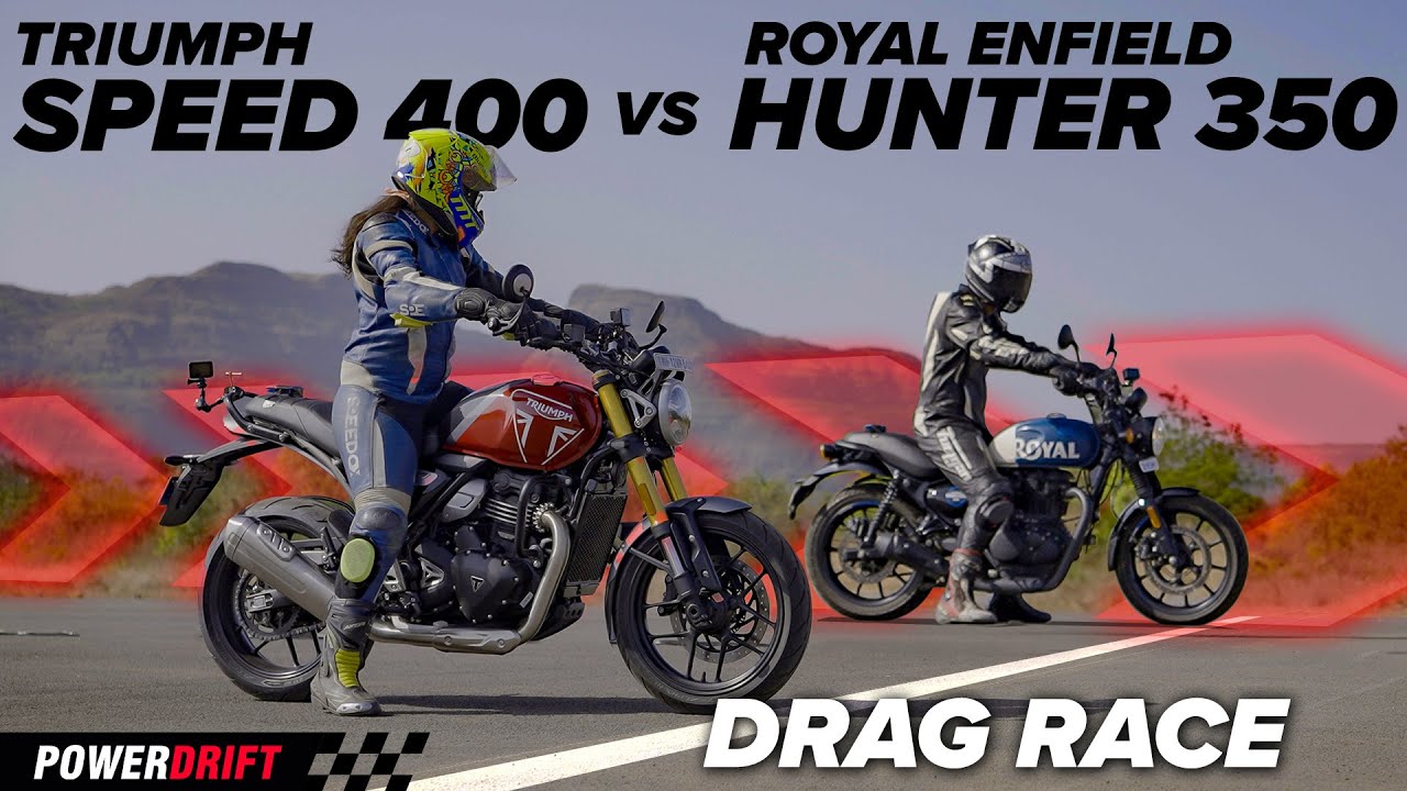 ULTIMATE ROADSTER COMBAT - Triumph Speed 400 Vs Royal Enfield Hunter 350 | Drag Race | PowerDrift