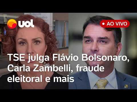 TSE julga Flávio Bolsonaro e Carla Zambelli por propaganda eleitoral negativa e mais pautas; ao vivo