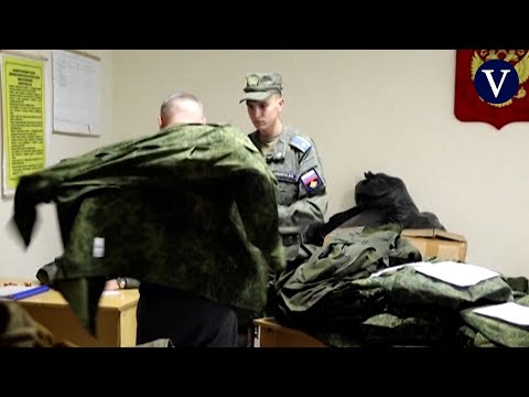 Así es la llegada de los reservistas a un cuartel militar ruso