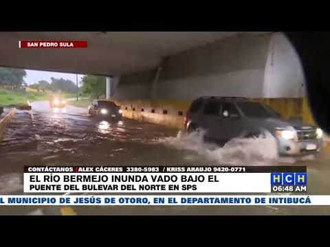 ¡Precaución! Río Bermejo inunda vado bajo puente del bulevar del norte, SPS