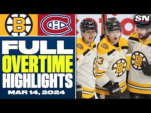 Boston Bruins at Montreal Canadiens | FULL Overtime Highlights - March 14, 2024