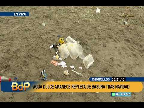 Malas costumbres: Playa Agua Dulce y la pileta amanecen llenas de basura tras Navidad