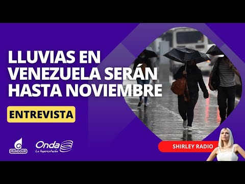 Lluvias en Venezuela serán hasta noviembre