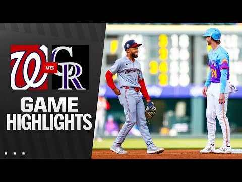 Nationals vs. Rockies Game 2 Highlights (4/20/25) | MLB Highlights