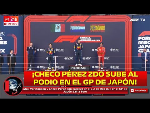 Max Verstappen y Checo Pérez dan cátedra en el 1-2 de Red Bull en el GP de Japón Sainz logra el 3ero