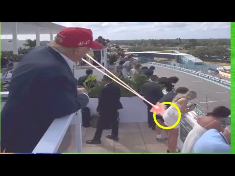 What do you notice in this video 'Trump Miami f1' ignoring race