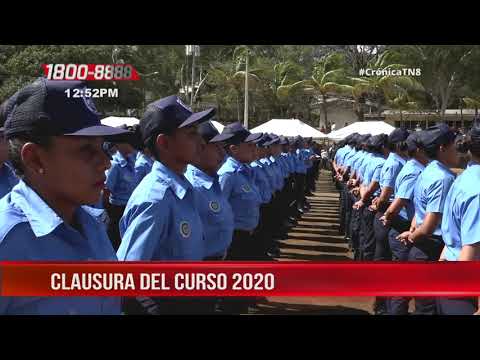 708 oficiales de policía se gradúan de primer curso básico en Managua - Nicaragua