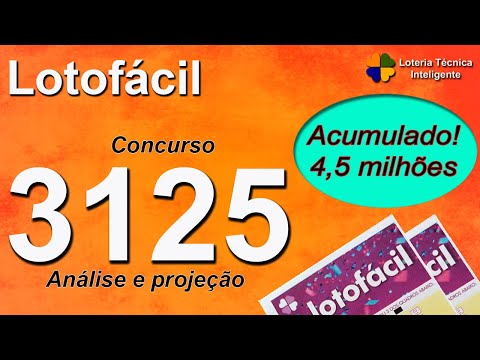 ANÁLISE E PROJEÇÃO PARA O CONCURSO 3125 DA LOTOFÁCIL - ACUMULADO