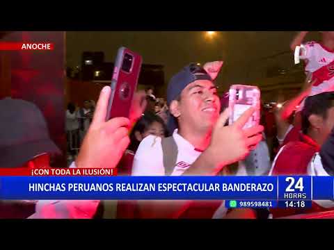 Hinchas de la Selección Peruana realizaron banderazo afuera de hotel de concentración