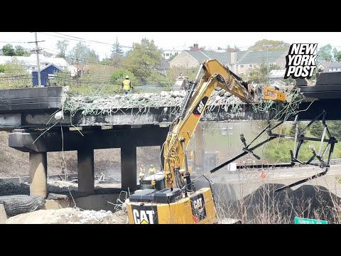 Demolition begins on I-95 bridge after massive tanker fire, sparking traffic nightmare