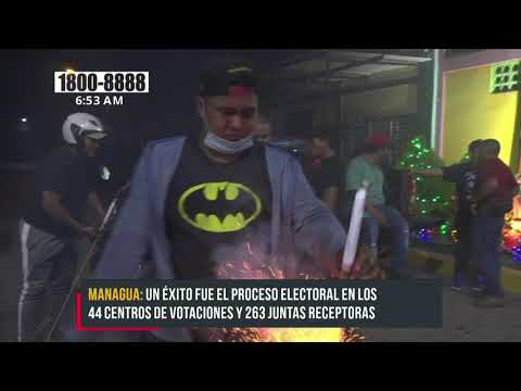 Habitantes de Tipitapa, Managua, celebraron la victoria electoral - Nicaragua