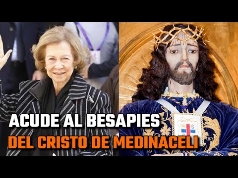 Doña Sofía RECUPERA el luto en su VISITA al CRISTO DE MEDINACELI de MADRID
