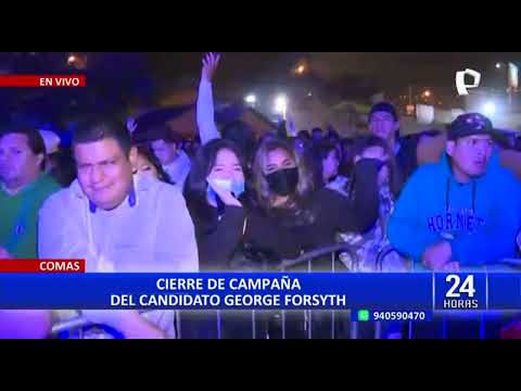George Forsyth: candidato de Somos Perú cierra campaña en Comas