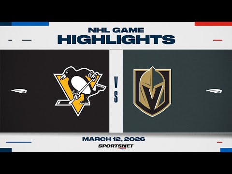 NHL Highlights | Penguins vs. Golden Knights - March 12, 2026