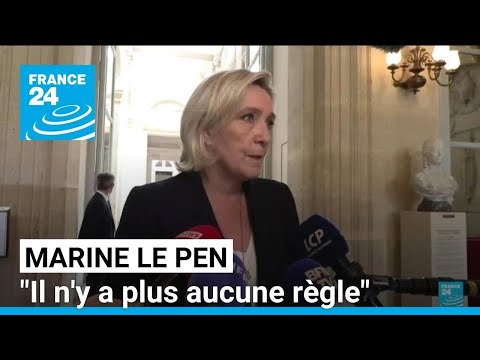 Marine Le Pen accuse l'Assemblée nationale d'être devenue une zone de non-droit • FRANCE 24