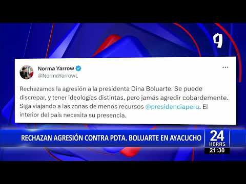 Dina Boluarte: políticos rechazan agresión a presidenta durante actividad en Ayacucho