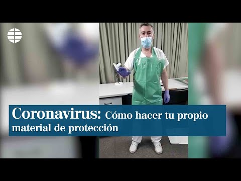 Coronavirus: Un enfermero del hospital de Getafe explica co?mo hacer batas con bolsas de basura