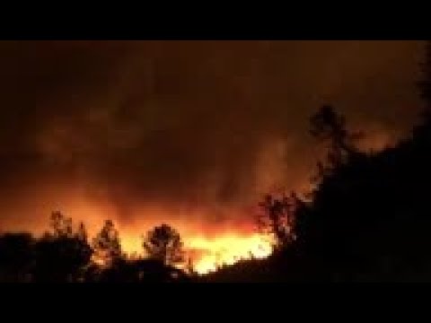 Wind driven wildfires sweep across California