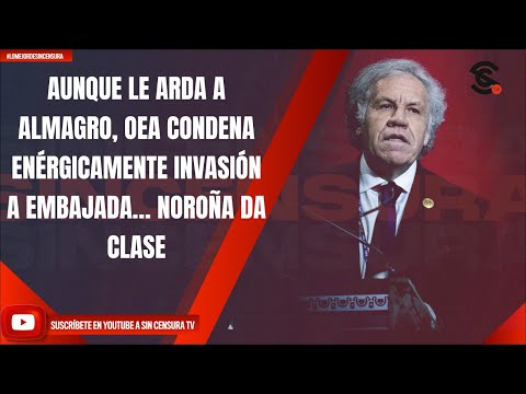 AUNQUE LE ARDA A ALMAGRO, OEA CONDENA ENÉRGICAMENTE INVASIÓN A EMBAJADA… NOROÑA DA CLASE