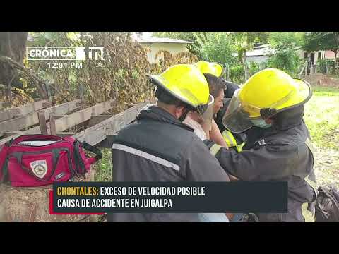 Choque entre dos vehículos pesados en el sector El Juste, Chontales - Nicaragua