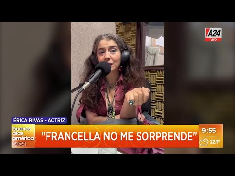 Érica Rivas cuestionó a Francella por una declaración del actor sobre el gobierno de Javier Milei
