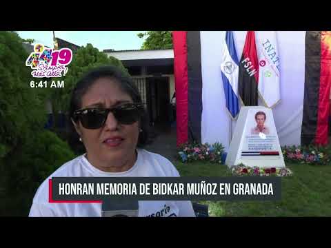 Estudiantes de Granada celebran la vida y legado del Héroe Bidkar Muñoz - Nicaragua