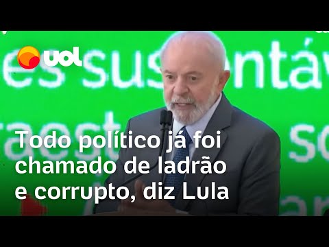 Lula diz que todo político já foi chamado de ladrão e corrupto: 'Ninguém acredita que é honesto'