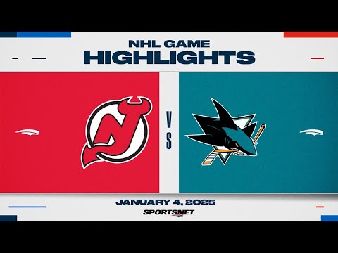 NHL Highlights | Devils vs. Sharks - January 4, 2024