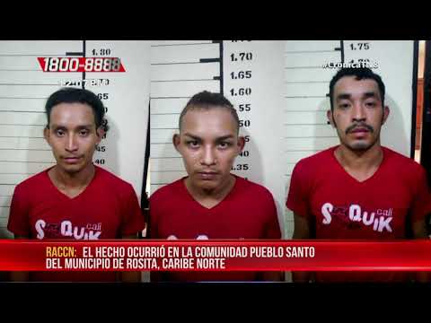 Presentan a detenidos por homicidio en Rosita-Caribe Norte - Nicaragua