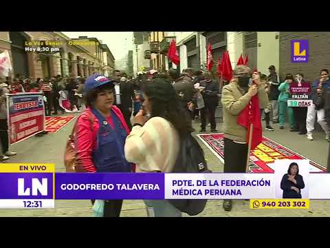 Médicos protestan en el Centro de Lima e inician paro nacional de 48 horas