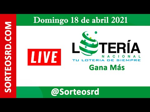 Lotería Nacional Gana Más en VIVO ?  Domingo 18 de abril 2021 – 2:30 P.M.