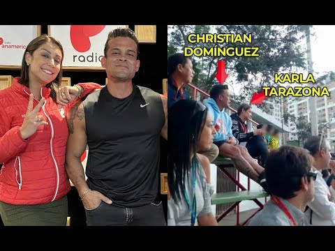 Christian Domínguez y Karla Tarazona son captados juntos en partido del hijo mayor de Leonard León