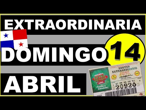 Resultados Loteria Extraordinaria Domingo 14 de Abril 2024 Loteria Nacional Panama Sorteo Dominical