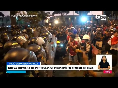 Más de 20 personas detenidas durante manifestaciones en Centro de Lima