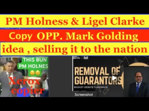 PM Holness & Ligel Clarke copy OPP. Mark Golding idea , selling it to the nation= XEROX COPIERS