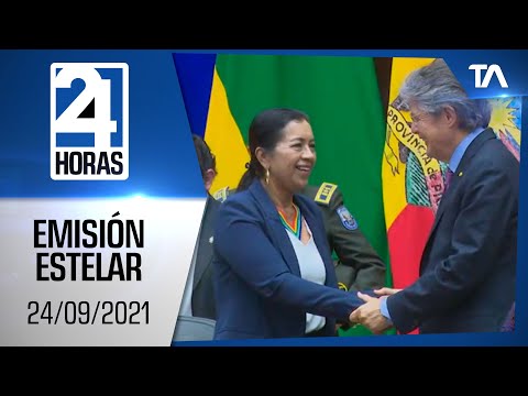 Noticias Ecuador: Noticiero 24 Horas, 24/09/2021 (Emisión Estelar)