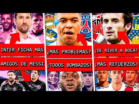 INTER MIAMI compra más AMIGOS de MESSI+ MBAPPE en problemas+ BOMBAS del MERCADO+ BOCA busca ex RIVER