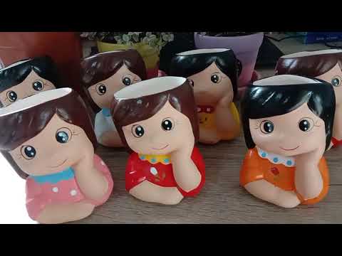 กระถางปลูกต้นไม้🌼🌺สาวน้อยสร้าง กระถางปลูกต้นไม้🌼🌺สาวน้อยสร้าง