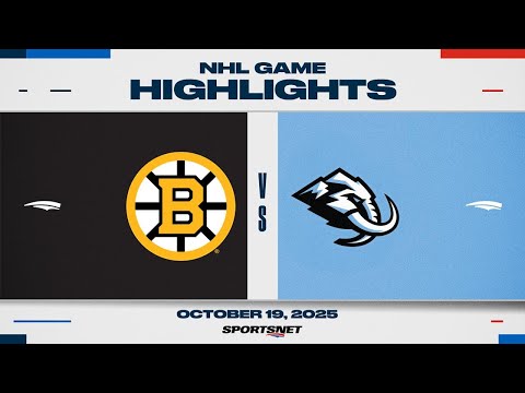 NHL Highlights | Bruins vs. Mammoth - October 19, 2025