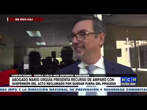 Mario Urquía presenta Recurso de Amparo, tras quedar fuera de la Elección de Fiscal General
