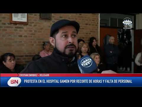 Protesta en el Hospital Gamen por recorte de horas y falta de personal. Villa Gobernador Gálvez.