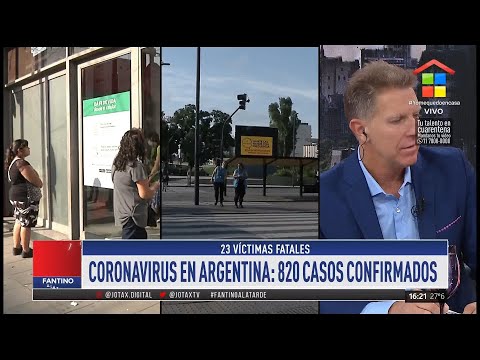Coronavirus en Argentina: 820 casos confirmados