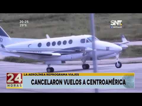 Cancelaron vuelos a Centroamérica